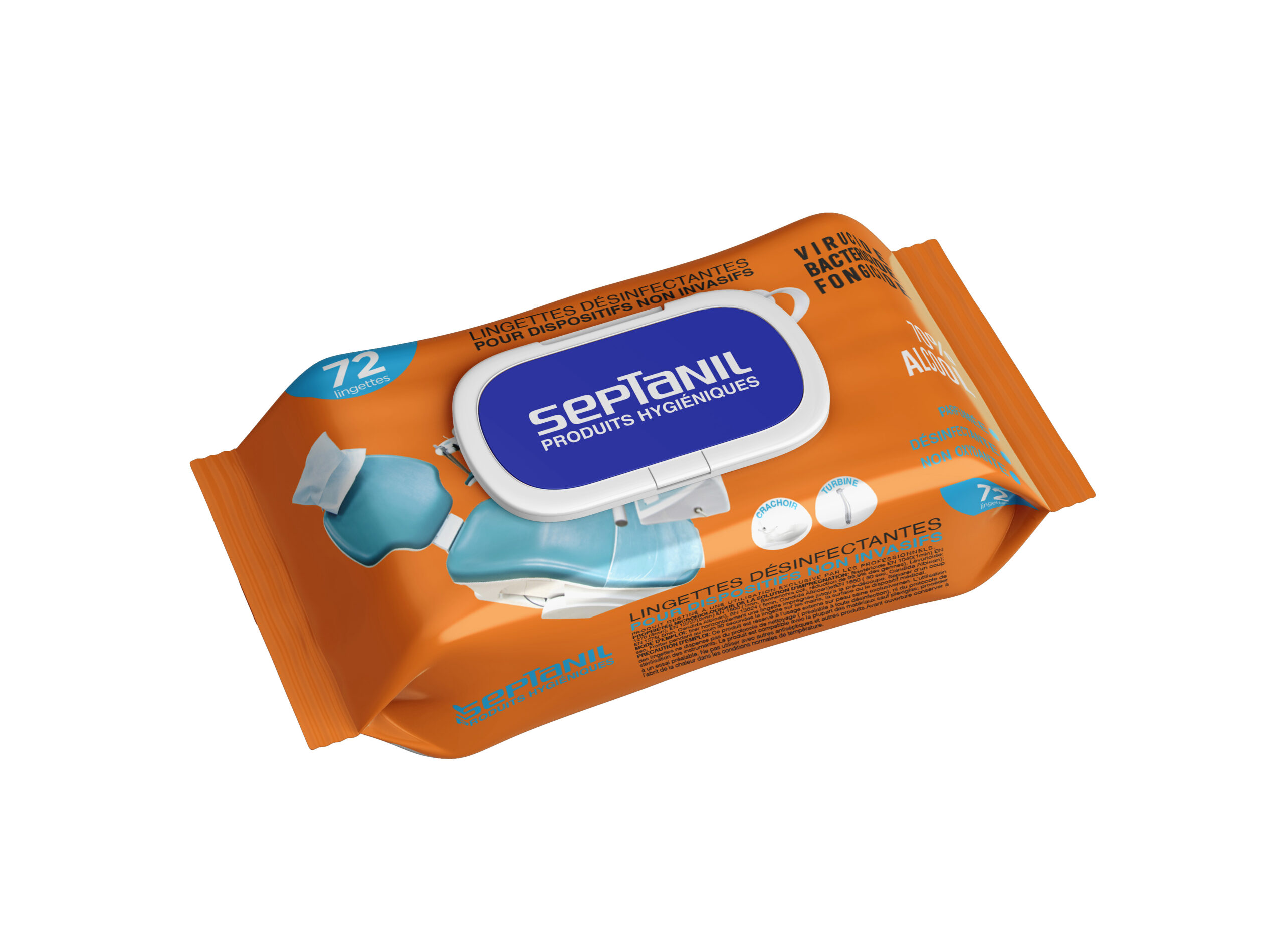 Lingettes désinfectantes médicales 72 LINGETTES