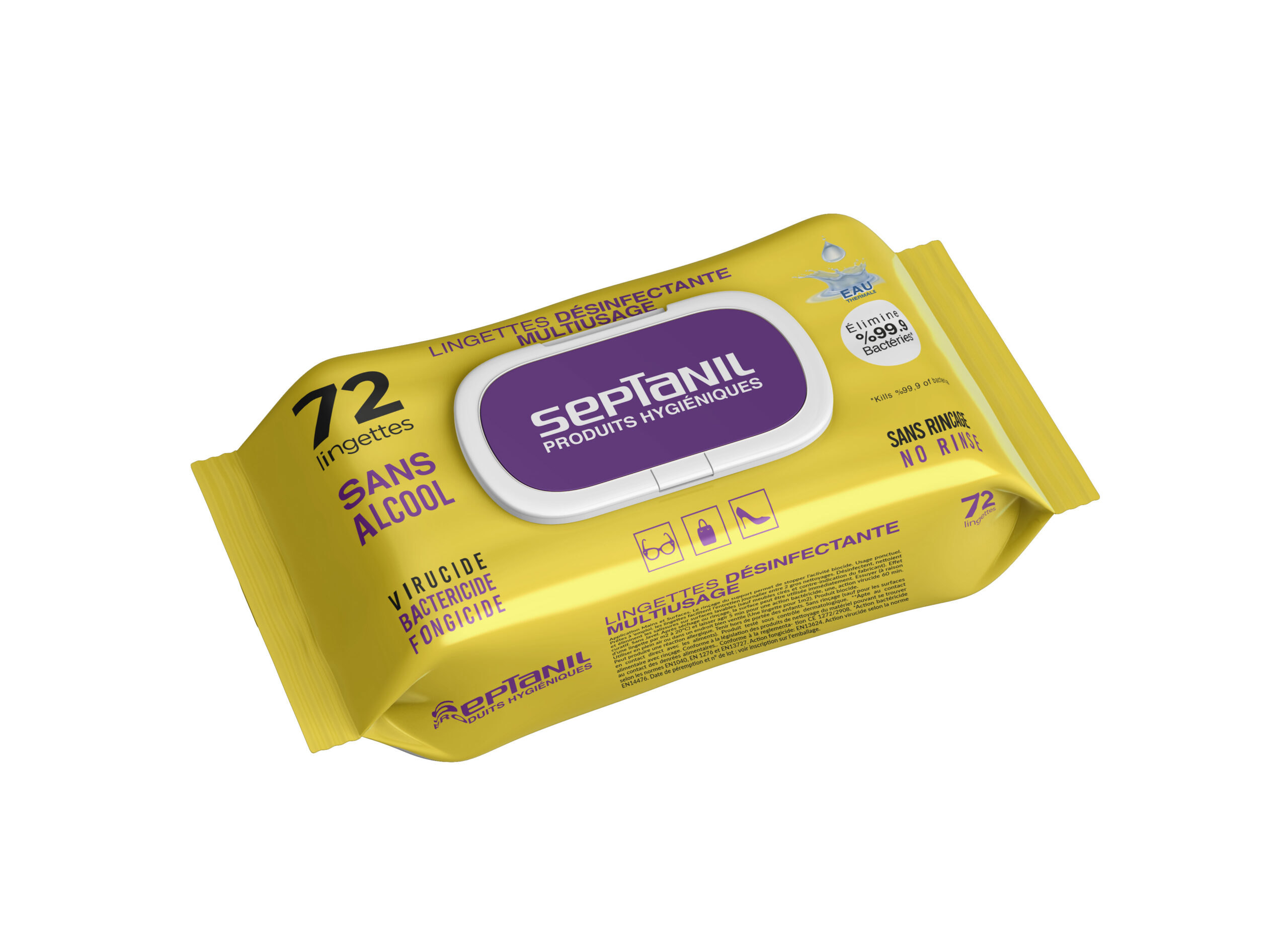 Lingettes désinfectantes multi-usages 72 LINGETTES