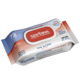Lingettes Hydroalcooliques Désinfectantes 72 LINGETTES